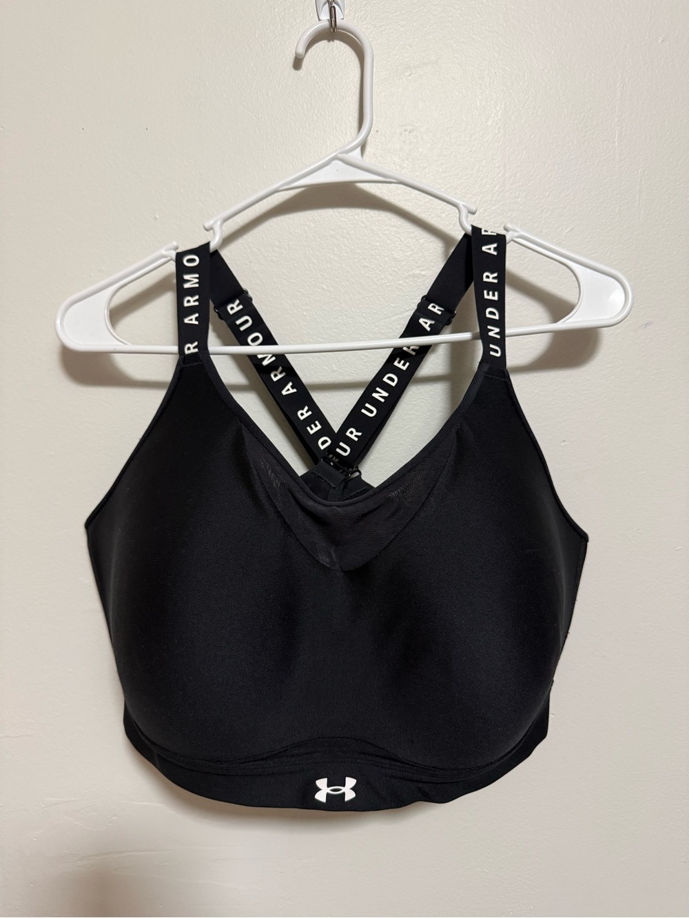 Under Armour Black Cross-Strap Padded Sports Bra